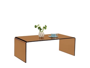 Table basse rectangulaire coloris marron WISHDOR  - 50 cmx100 cm