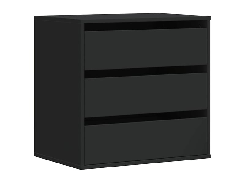  Commode chambre adulte, commode d'angle noir 60x41x58 cm bois d'ingénierie  - Conforama A