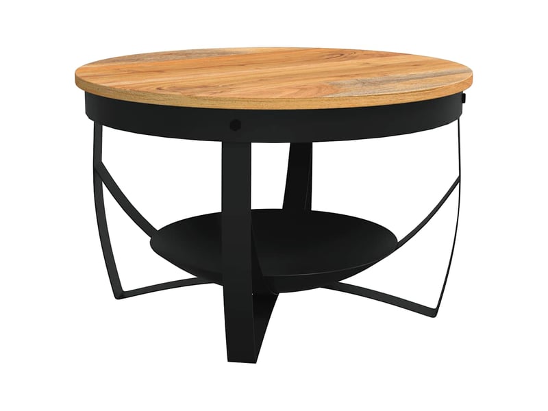 Table basse | table de salon ø68x43 cm bois d'acacia solide  - Conforama A