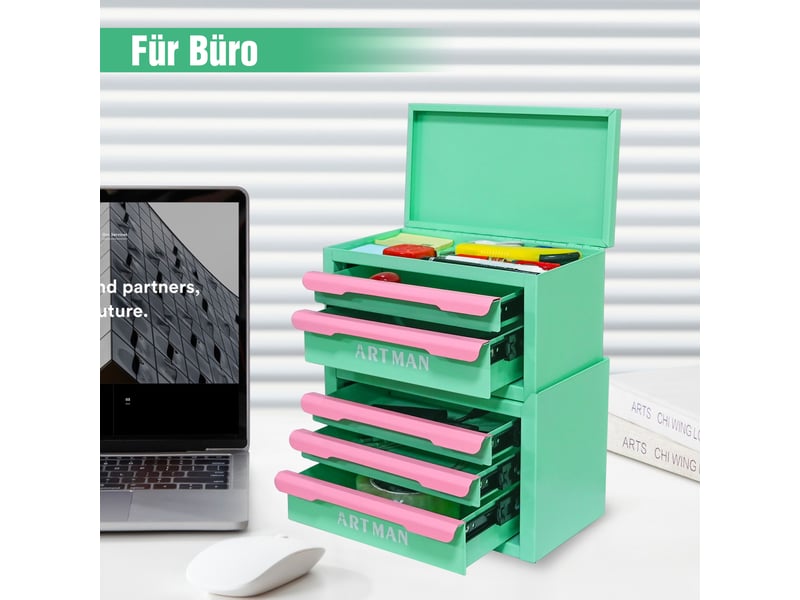  Organisateur en acier à 5 tiroirs 28.5 x 15.8 x 32 cm W3655P454019 - Conforama B