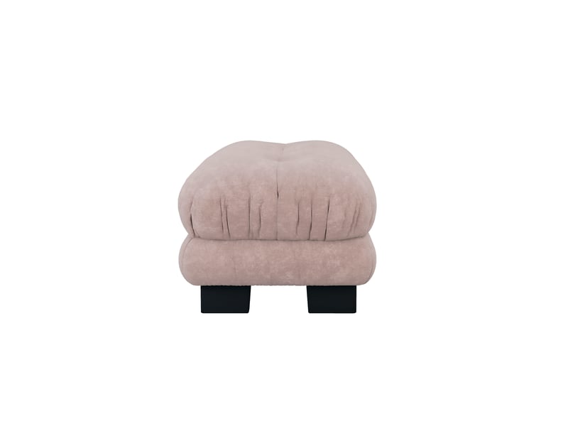  Canapé pouf 112x68 cm - repose-pieds rembourré - mousse haute résilience - chenille - rose  - Conforama W