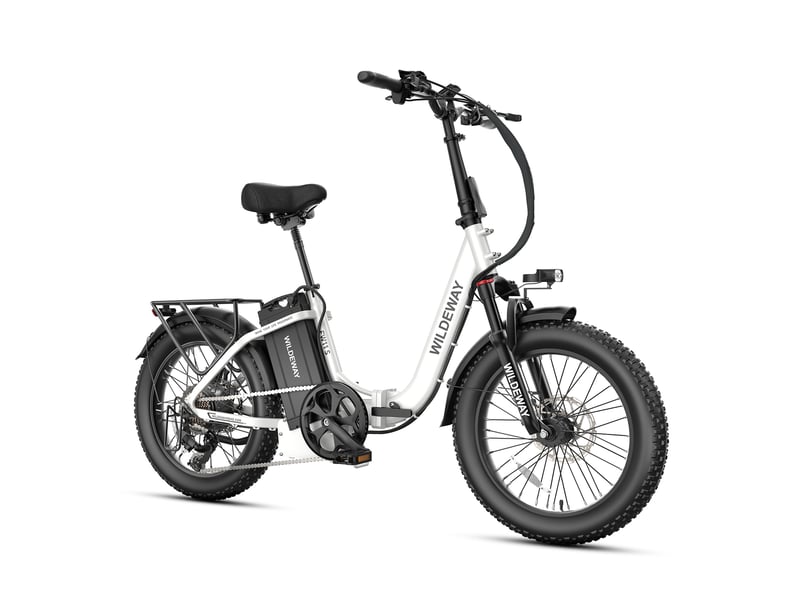  Vélo électrique pliable cadre ouvert wildeway fw11s, 48v 35ah, pneus 20, blanc  - Conforama A
