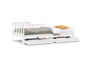 Lit simple 80x200 cm coloris blanc