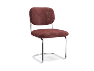 Lot de 2 chaises en velours texturé bordeaux blake