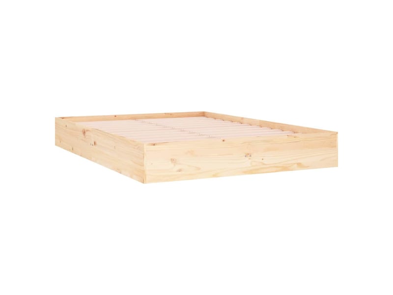  Lit double- lit adulte -  cadre de lit sans matelas bois massif 135x190 cm  - Conforama B