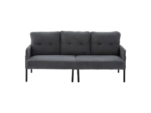 Canapé droit fixe <strong>MERAX</strong> <strong></strong> 3 places Velours côtelé gris