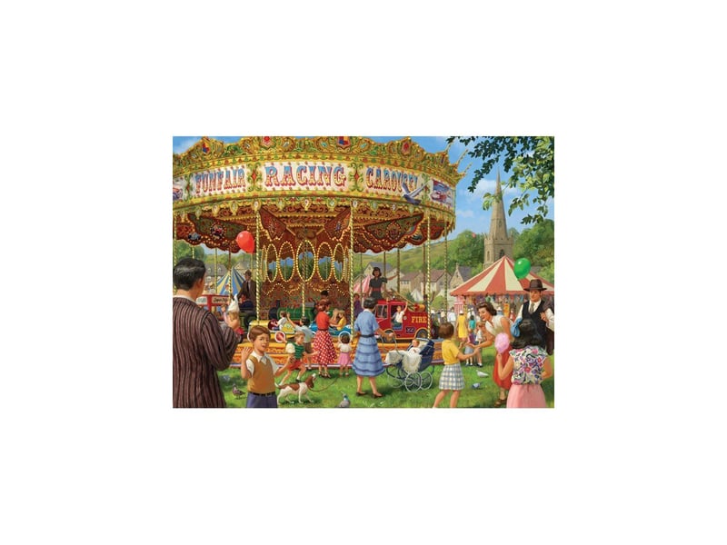  Puzzle 1000 pièces the carousel scène fête foraine multicolore JUM8721017607816 - Conforama B