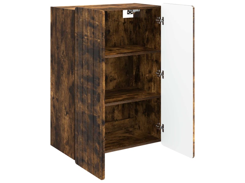  Armoire murale salon, meuble de rangement chêne fumé 66 x 34,5 x 92 cm bois d'ingénierie  - Conforama C