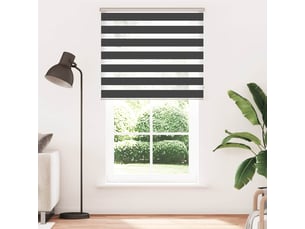 Store zèbre, store de fenêtre noir 130x230 cm largeur du tissu 125,9 cm polyester cf48876