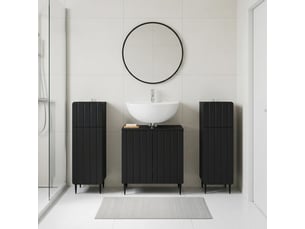 Ensemble de meuble de salle de bain 3 pièces zwolle noir cf63551