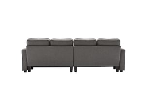 Canapé droit fixe <strong>DESMIU</strong> <strong></strong> 4 places Polyester gris