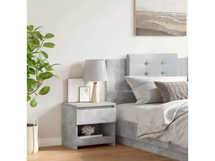 Table de chevet - cabinet de chevet - table de nuit gris béton 40x30x39 cm bois d’ingénierie