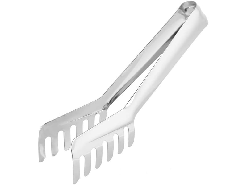  Pince à pâtes en acier inoxydable - ustensile cuisine avec dents pour spaghetti, pâtes et service des aliments  - Conforama A