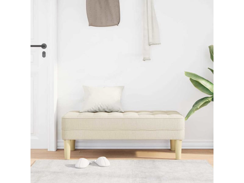 Banc chambre, banc de lit lin 113x57x39 cm tissu - Conforama C