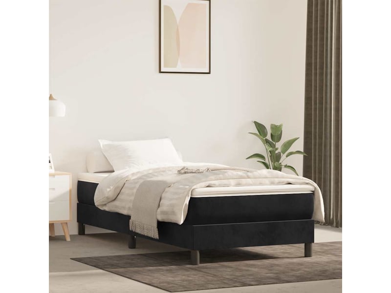  Matelas de lit à ressorts ensachés fermeté moyenne noir 120x190x20 cm velours  - Conforama B