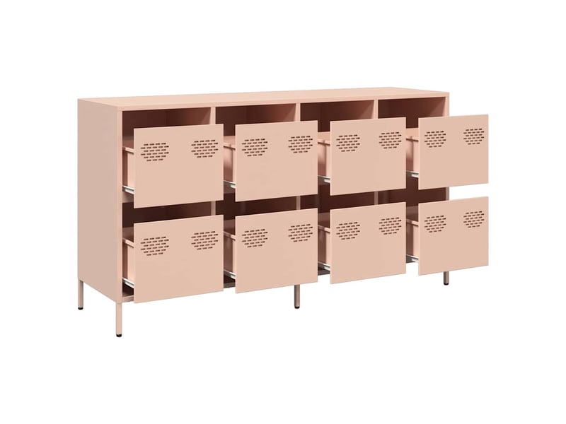  Buffet - bahut - meuble de rangement rose 135x39x73,5 cm acier laminé à froid  - Conforama D