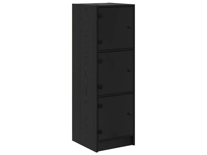  Buffet - haut armoire chêne noir 35 x 37 x 109 cm bois d'ingénierie  - Conforama A