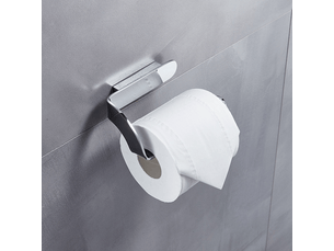 Porte-papier toilette universel chromé, porte-essuie-tout créatif tout en cuivre, étagère de rangement pour toilettes