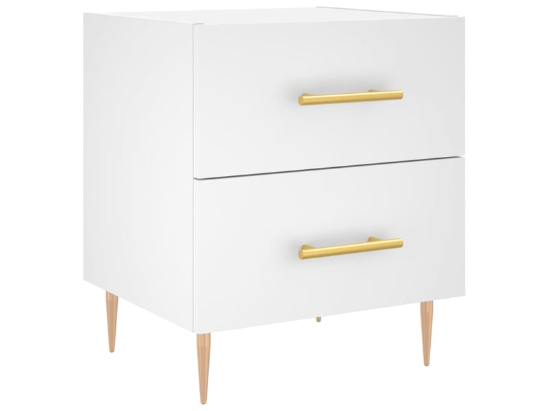  Tables de chevet 2 pièces blanc 40x35x47,5 cm bois d’ingénierie  - Conforama E