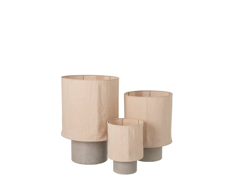  Lampe à poser en ciment havel 41cm beige  - Conforama D