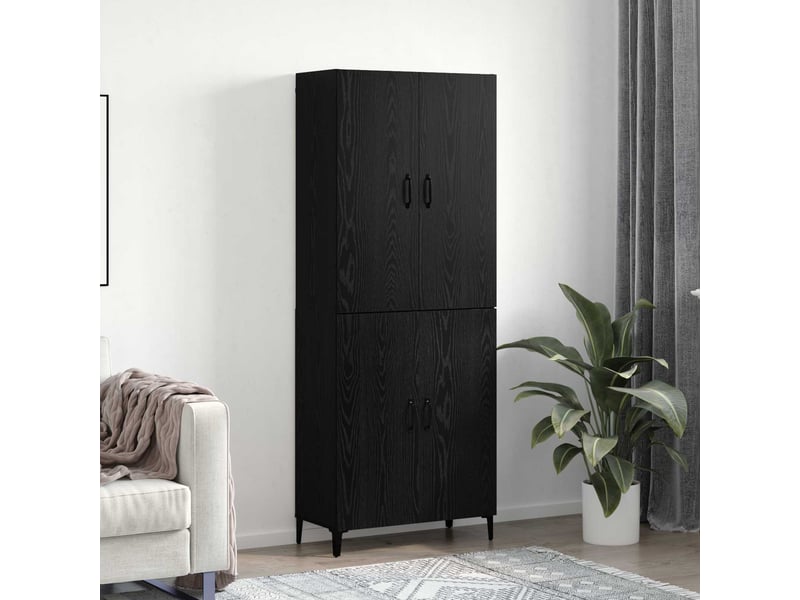  Buffet - haut armoire 2 pc chêne noir 69,5 x 34 x 180 cm  - Conforama B