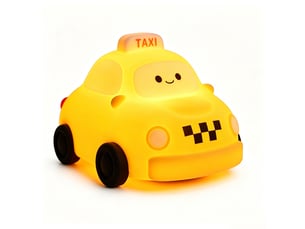 Veilleuse taxi en silicone souple, lampe de chevet cartoon rechargeable usb, dimmable pour chambre d’enfant