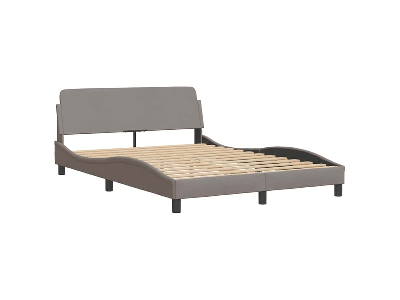  Lit double- lit adulte -  cadre de lit dover taupe 120x200 cm tissu  - Conforama B