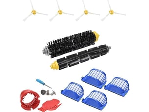 Enowelir kit de remplacement d'accessoires pour irobot roomba 675 676 677 655 filtre brosse latérale rouleau vadrouille roomba balai pièces
