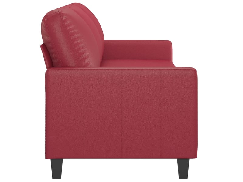  Canapé droit fixe, canapé à 3 places rouge bordeaux 180 cm similicuir shl3085  - Conforama D