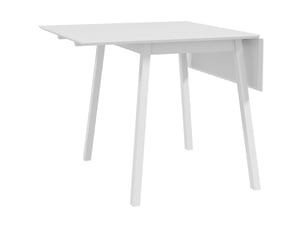 Table de salle à manger pliable 2 à 4 personnes avec deux plateaux rabattables en bois blanc 110 × 86 × 75 cm