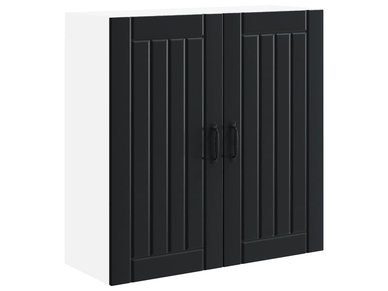 Meuble mural de cuisine, armoire de cuisine noir 80x31x80cm bois d'ingénierie shl5762 - Conforama A