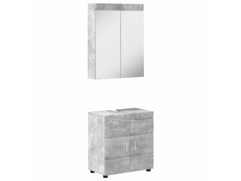  Ensemble de mobilier de salle de bain tulum 2 pc gris béton cf64711  - Conforama A