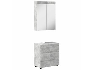 Ensemble de mobilier de salle de bain tulum 2 pc gris béton cf64711