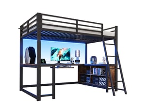 Lit mezzanine 120x200cm DESVIAE   coloris noir