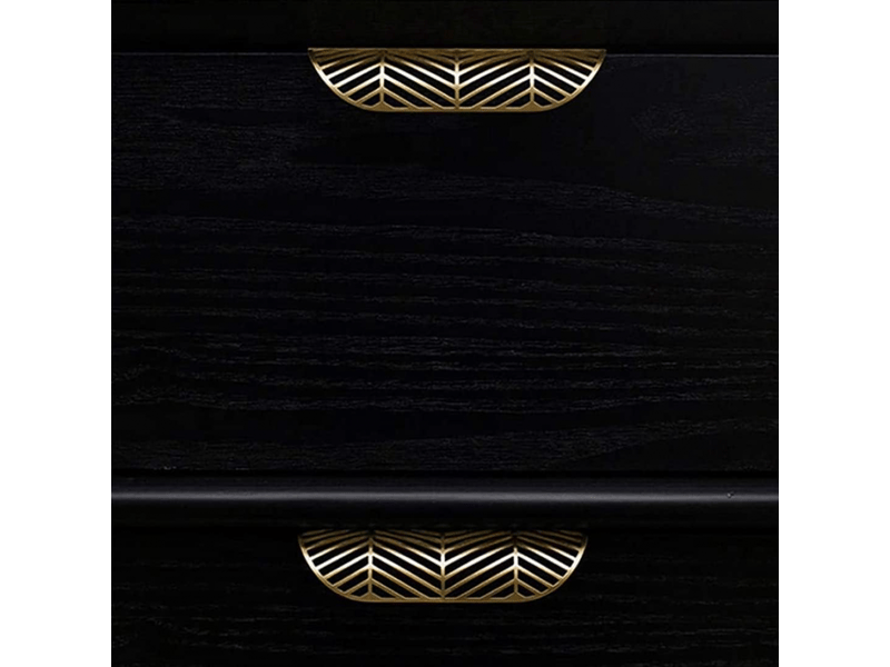  Poignées d'armoire dorées, poignées d'armoire en forme de feuille, poignées de meubles en laiton doré  - Conforama E
