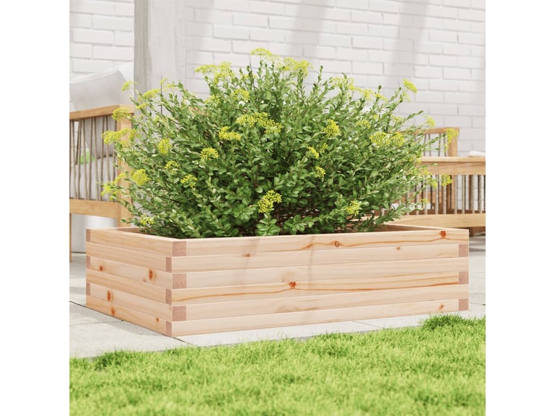  Jardinière - bac à fleurs 90x60x23 cm bois de pin massif  - Conforama B