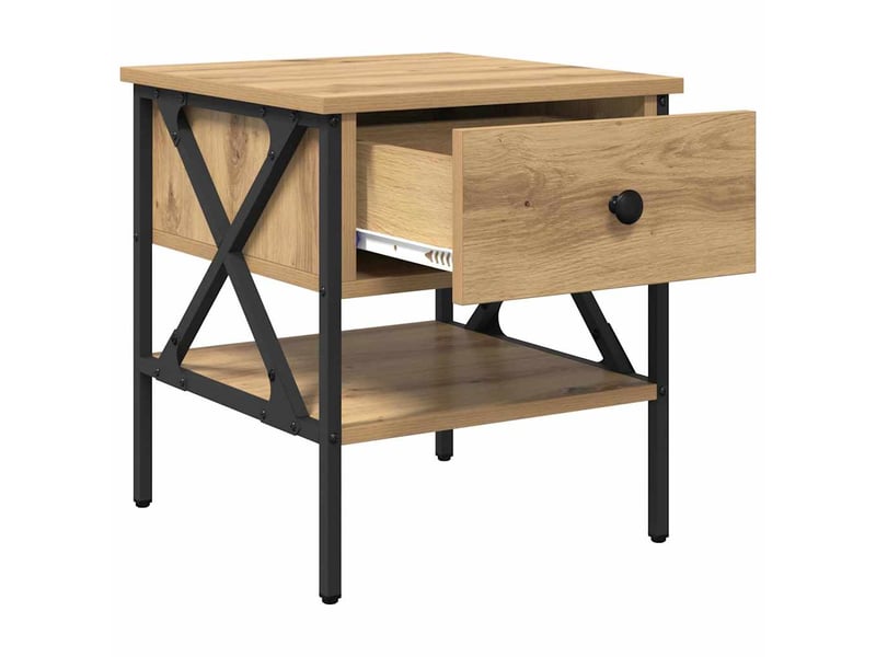  Table de chevet - cabinet de chevet - table de nuit 2 pc chêne artisanal 40 x 42 x 45 cm  - Conforama E