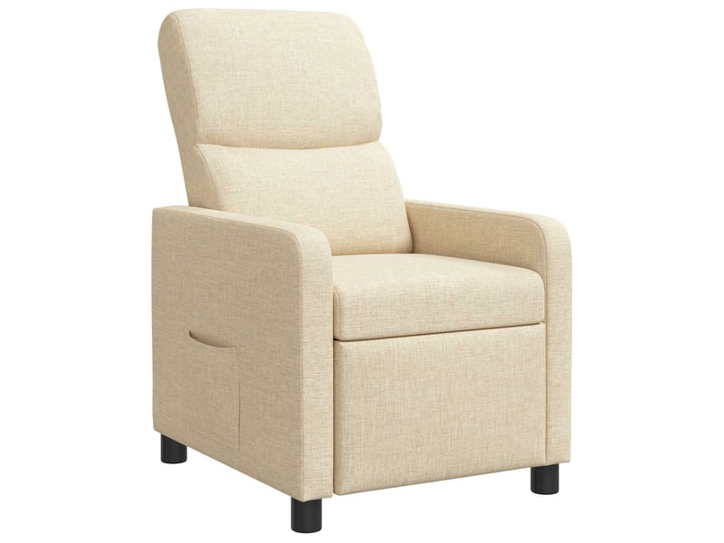  Vidaxl fauteuil inclinable crème polyester  - Conforama D