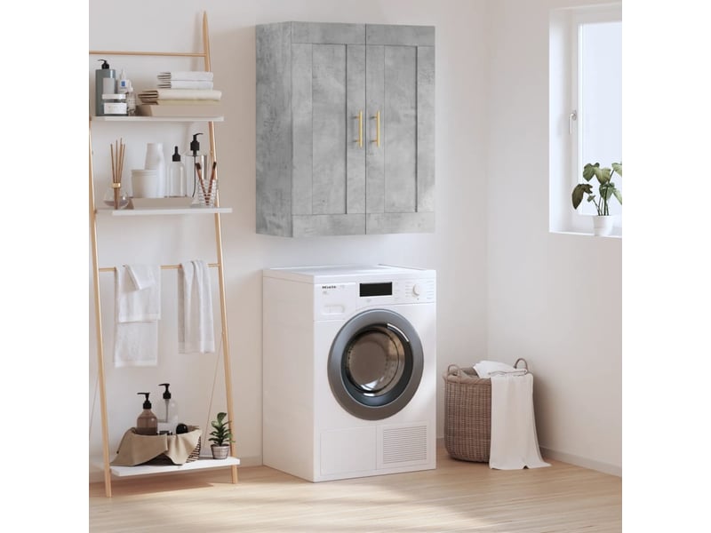  Armoire murale gris béton 69,5x34x90 cm bois d'ingénierie  - Conforama B