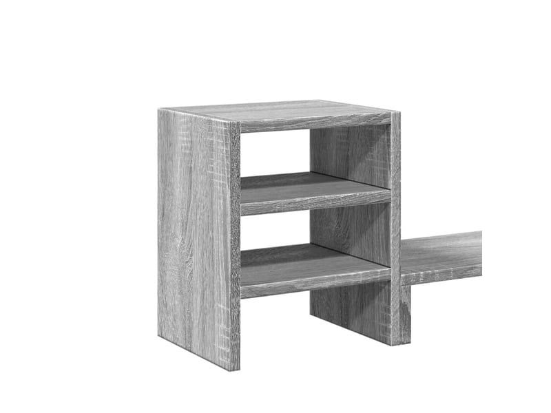  Support de moniteur table meuble bureau et organisateur de bureau bois d'ingénierie gris 02_0044956  - Conforama E
