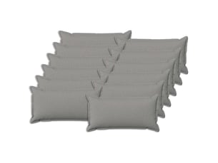 Lot de 12 coussins, coussins décoratifs houten gris nuage lin synthétique cf56460