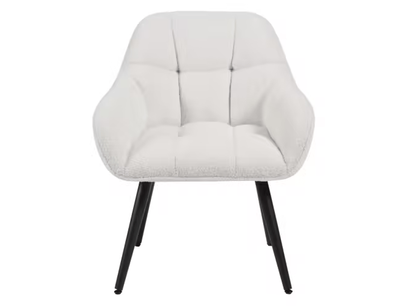 Fauteuil lounge moderne 1 place avec dossier, chaise d’appoint élégante pour salon - Conforama A