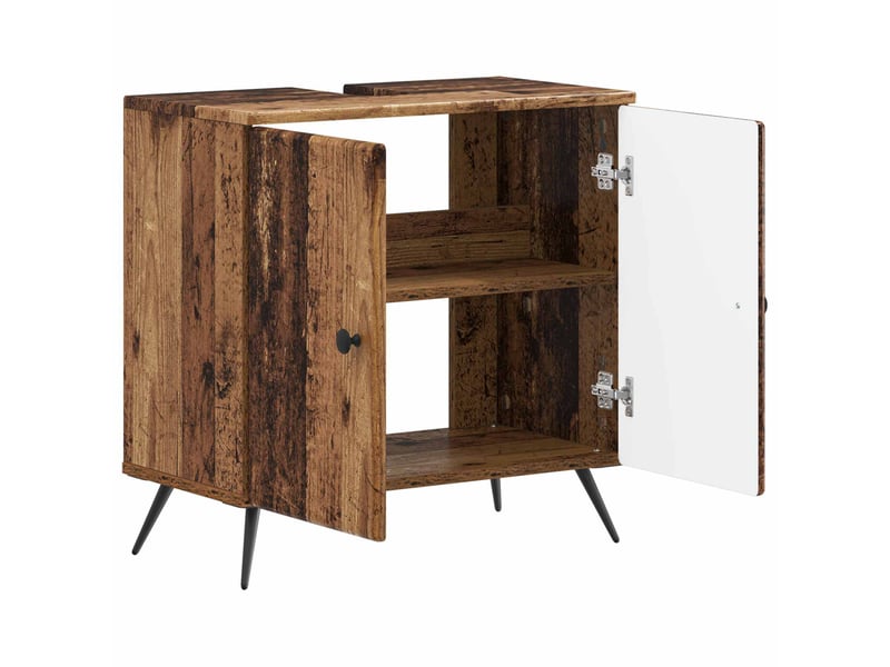Meuble sous lavabo de salle de bain breda bois ancien cf64833 - Conforama C