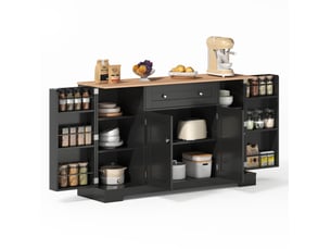 Buffet 4 porte(s)  1 tiroir(s) ULQENI  - 138 cm coloris noir 