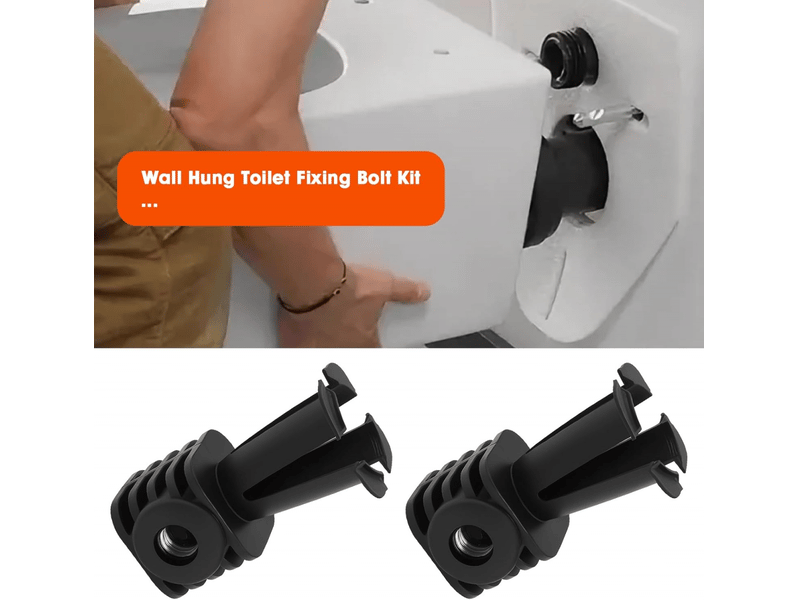  Boulons de fixation pour wc suspendus, kit de fixation universel pour wc suspendus, charnière de fixation (noir)  - Conforama C