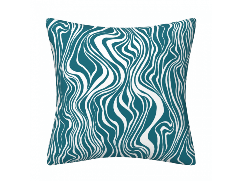  Lot de 4 housse de coussin - lot de 4 45 x 45 cm, turquoise housses de coussin d'extérieur, plante verte, coussins décoratifs pour jardin  - Conforama E