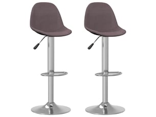 Lot de 2 tabouret de bar, chaise de bar taupe tissu shl22148