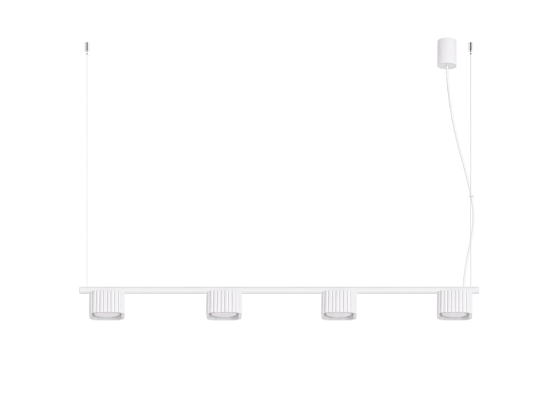 Lustre riff 4 blanc gx53 aluminium moderne 208x122x10cm SL.3034 - Conforama A