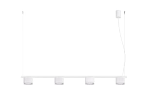 Lustre riff 4 blanc gx53 aluminium moderne 208x122x10cm