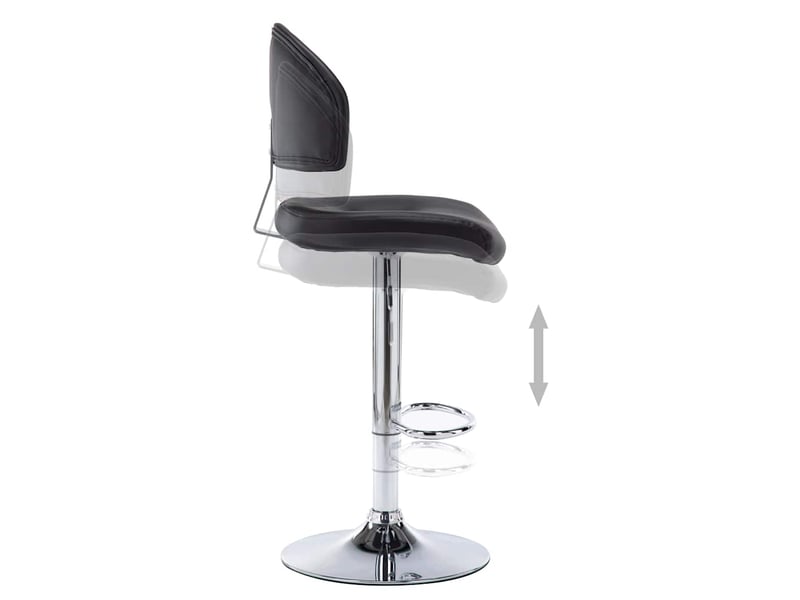  Tabouret de bar, chaise de bar noir similicuir shl1401  - Conforama E